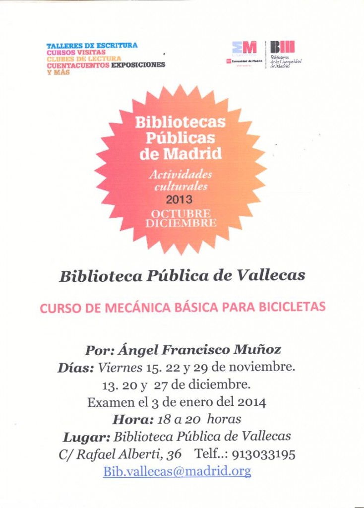 Curso mecánica básica de bicis