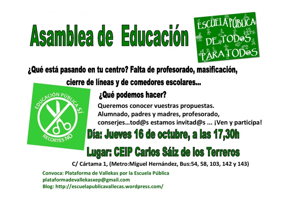 Cartel Asamblea 16-O