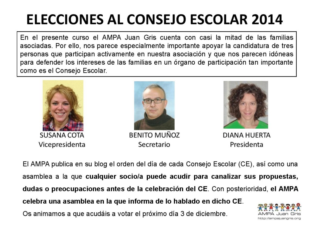 ELECCIONES AL CONSEJO ESCOLAR 2014