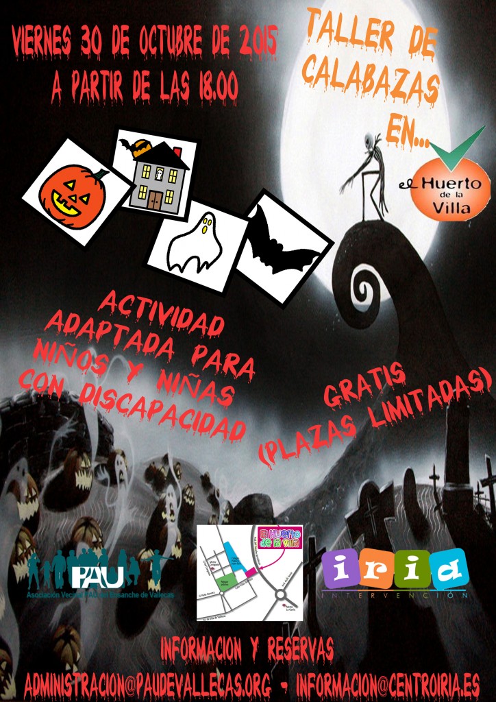 Cartel taller Halloween red