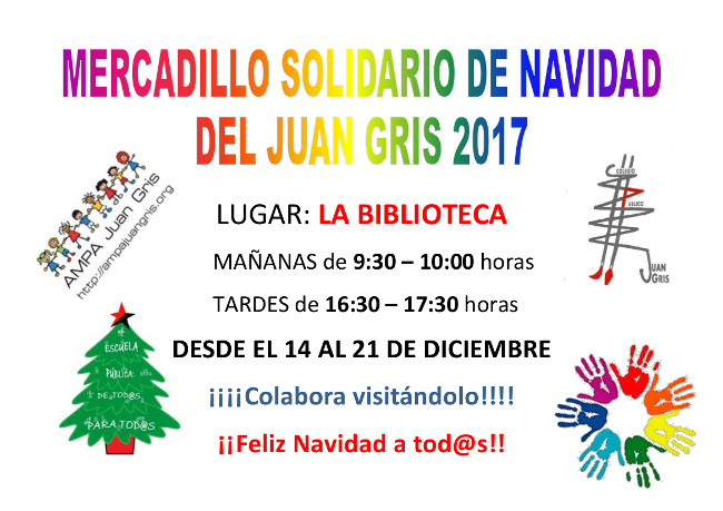 Mercadillo solidario 2017