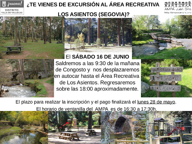 Cartel Excursión Los Asientos 2018