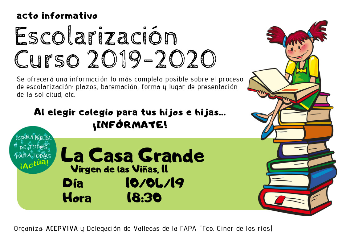 Escolarización 2019-2020